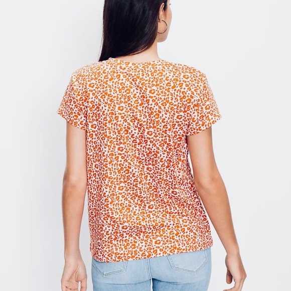 LOFT orange animal print tee - Picture 2 of 6